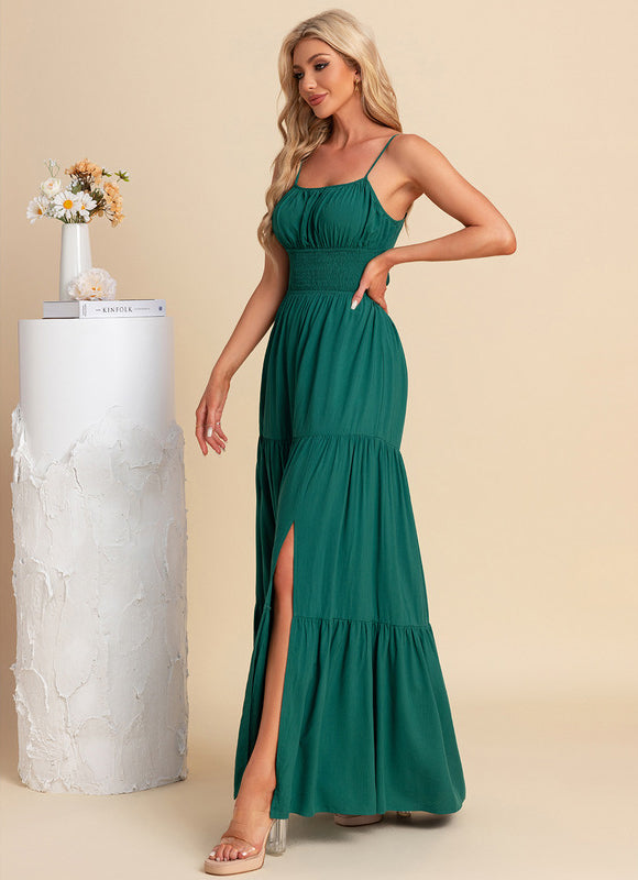 Robe Trapèze Maxi Vert Éclat - gallery 3