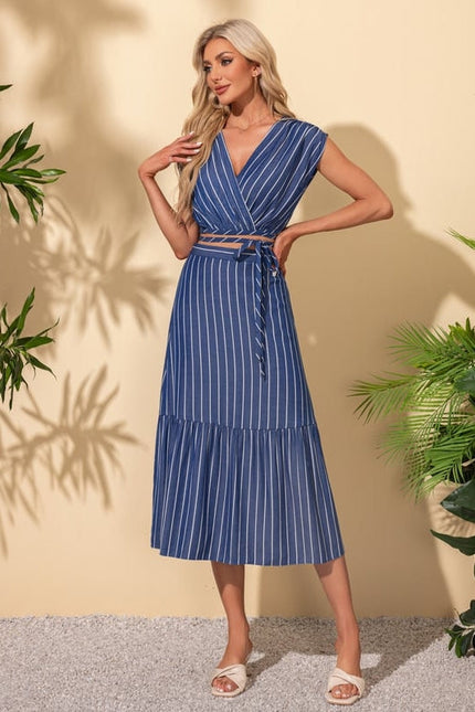 Robe Trapèze Rayée Détente - gallery 5