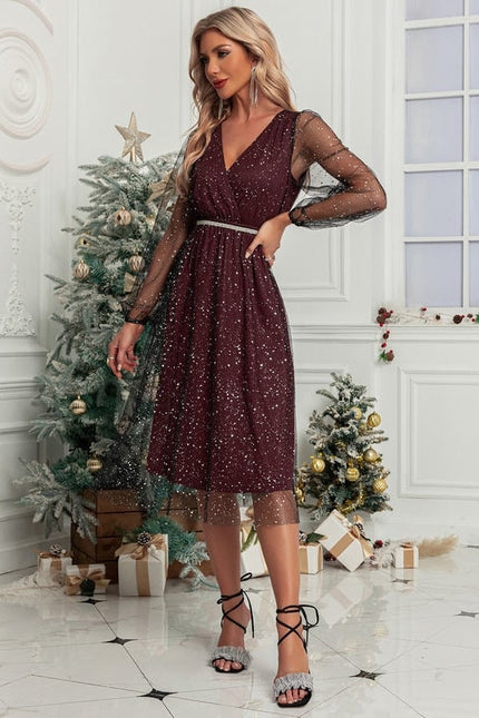Robe Trapèze Tulle Rosée - gallery 5
