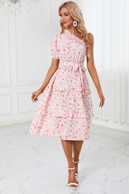 Robe Trapèze Flottante Fleurie - gallery 3