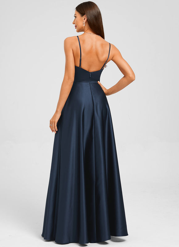 Robe Trapeze Satin - gallery 1