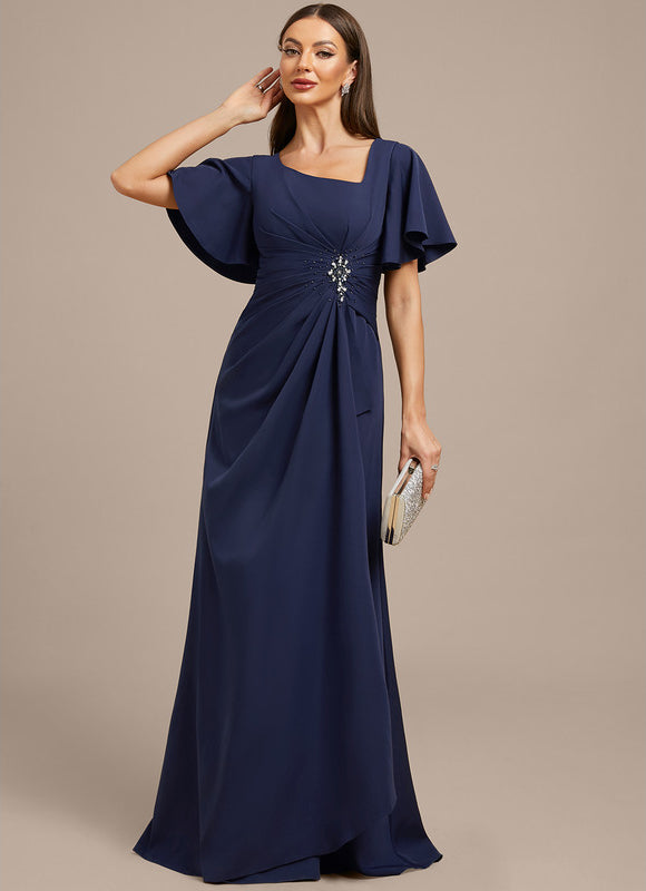 Robe Trapèze Nuit Étoilée Drapée - gallery 4