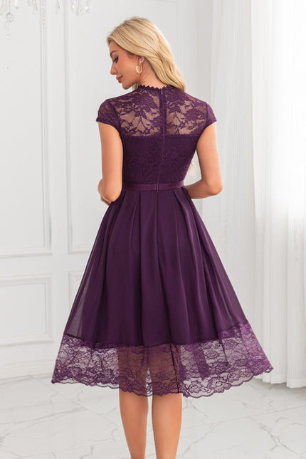Robe Trapèze Violet Éthéré - gallery 2