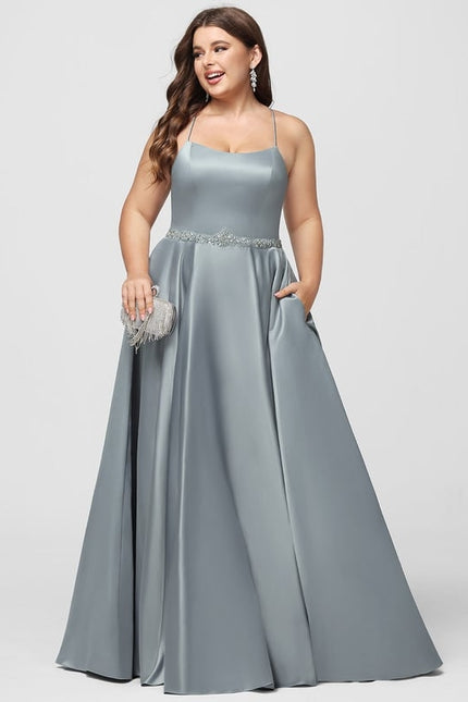 Robe Trapèze Satin Éclat Élégant - gallery 7