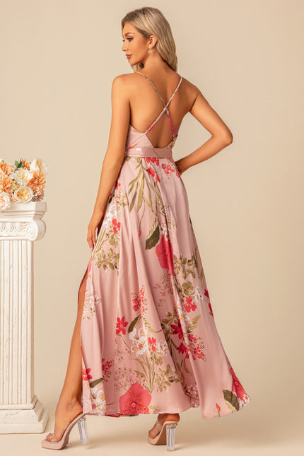 Robe Trapèze Floral Satinée - gallery 2