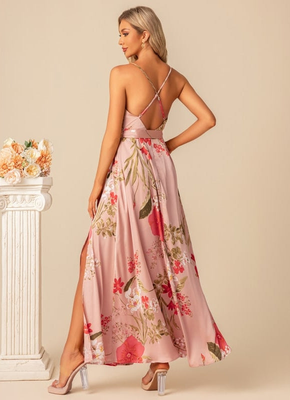 Robe Trapèze Satinée Botanique - gallery 2