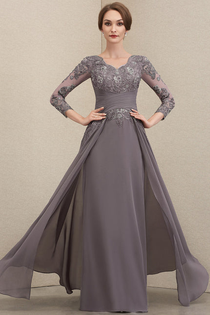 Robe Trapèze Gris Élégance Drapée