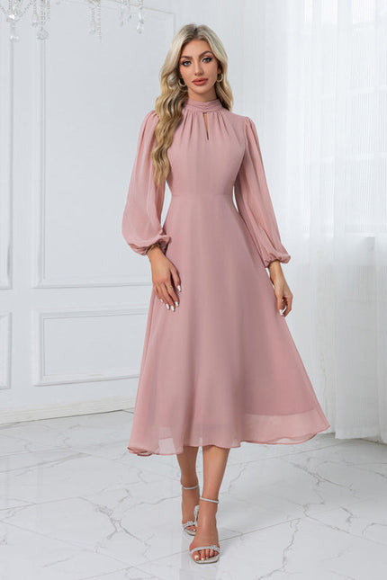 Robe Trapeze Ras Du Cou - gallery 5
