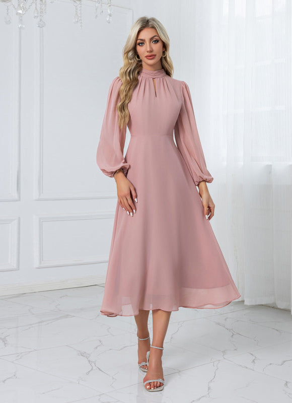 Robe Trapeze Ras Du Cou - gallery 5