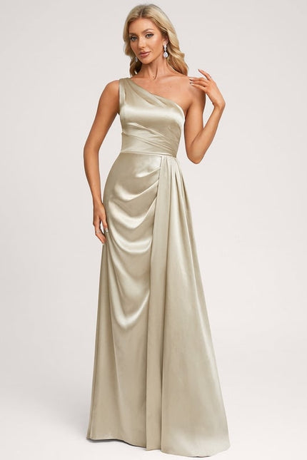 Robe Trapèze Bleu Satiné Élégant