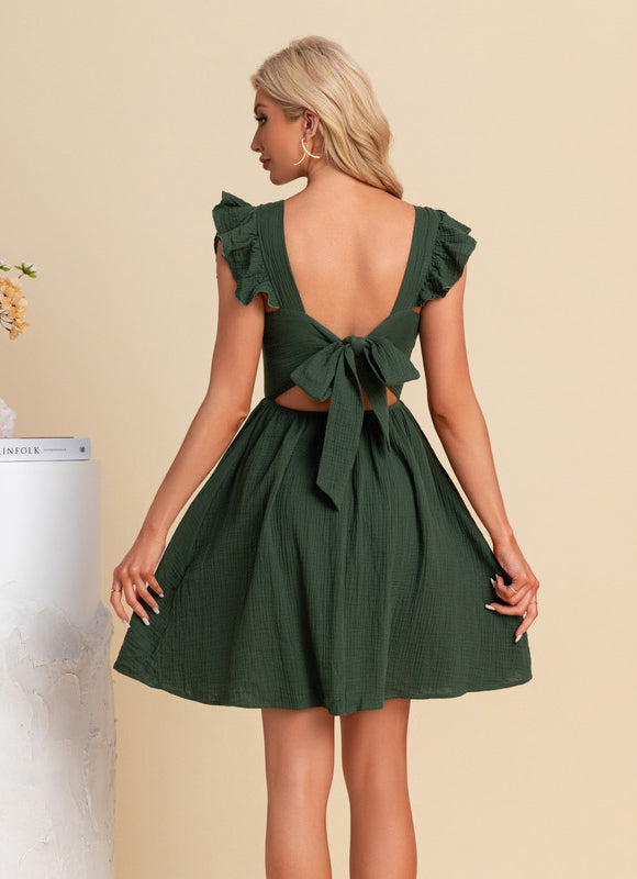Robe Trapèze Verte Chic - gallery 3