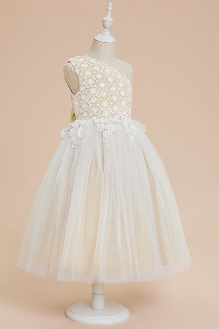 Robe Trapèze Nœud Écru Tulle - gallery 3