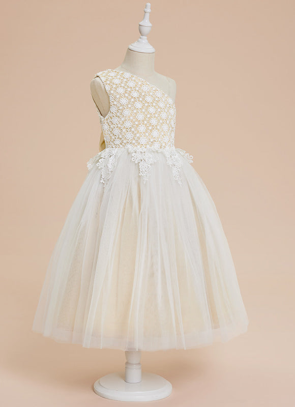 Robe Trapèze Nœud Écru Tulle - gallery 3