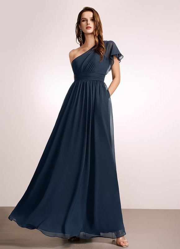 Robe Trapèze Asymétrique Beige