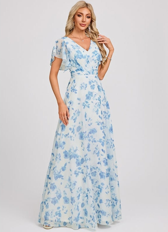 Robe Trapèze Mousseline Fendue - gallery 1