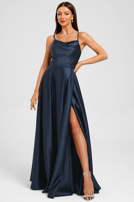 Robe Trapeze Satin - gallery 4