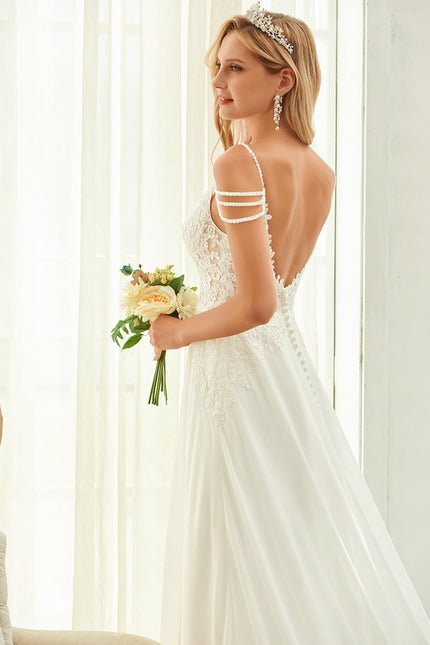 Robe Trapèze De Mariée Aérienne - gallery 5