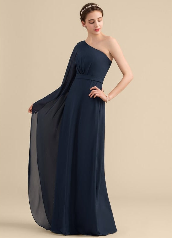 Robe Trapèze Asymétrique Beige - gallery 2