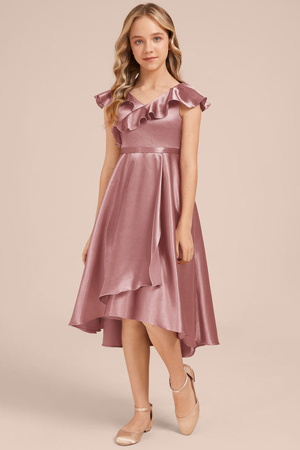 Robe Trapèze Satin Ciel