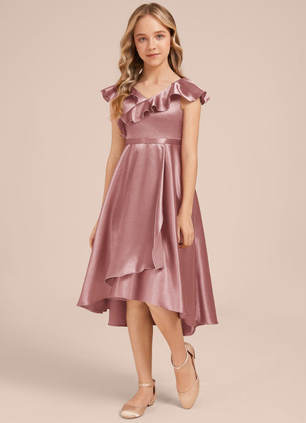 Robe Trapèze Satin Ciel