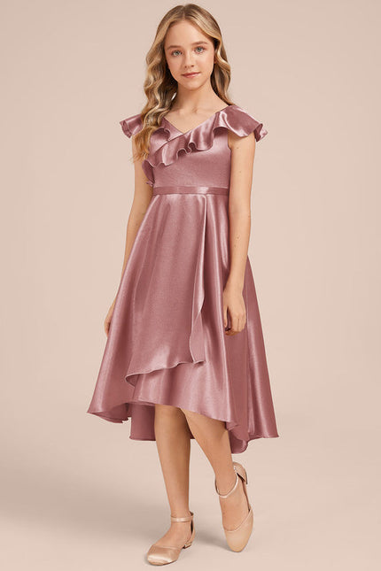 Robe Trapèze Satin Ciel