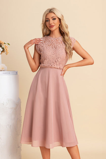Robe Trapèze Violet Éthéré - gallery 3