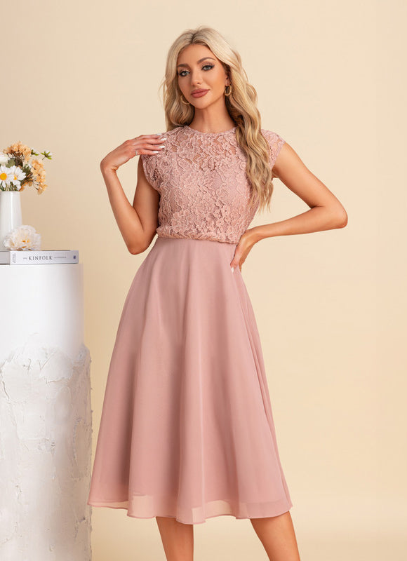 Robe Trapèze Violet Éthéré - gallery 3