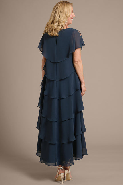 Robe Trapèze Mousseline Ondulée - gallery 5
