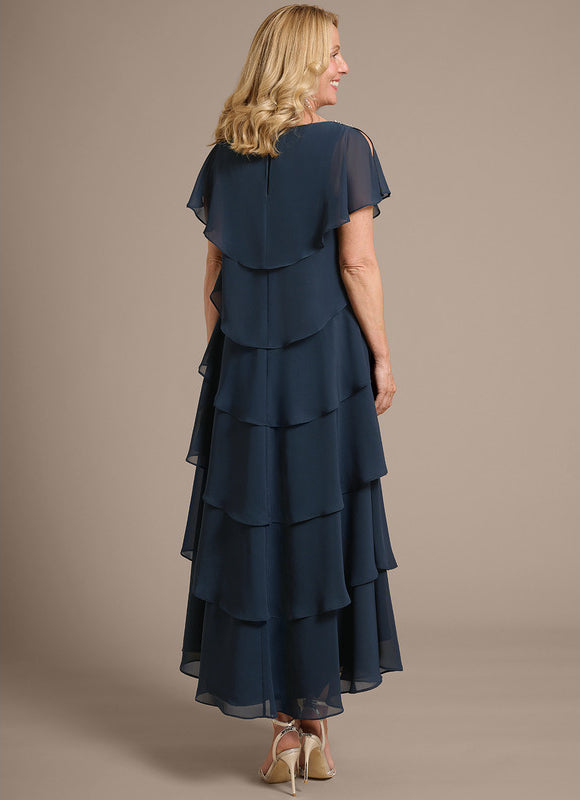 Robe Trapèze Mousseline Ondulée - gallery 5