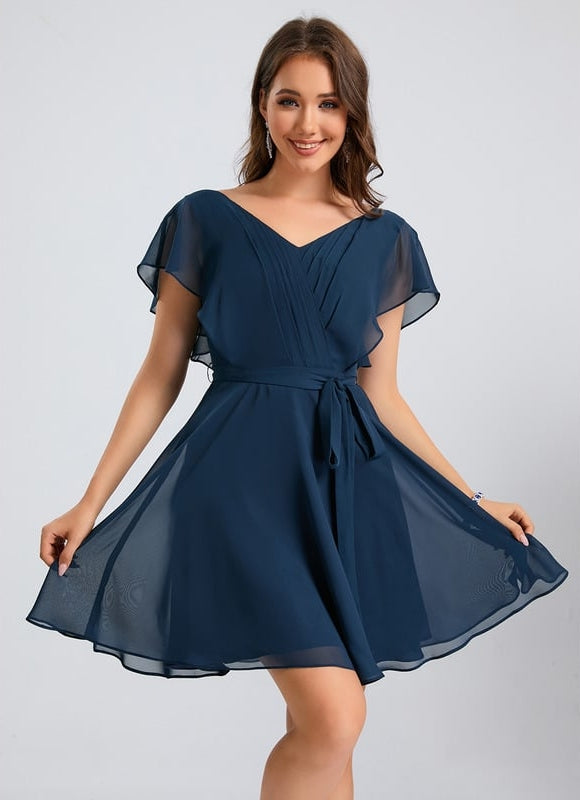 Robe Trapèze Marine Éthérée