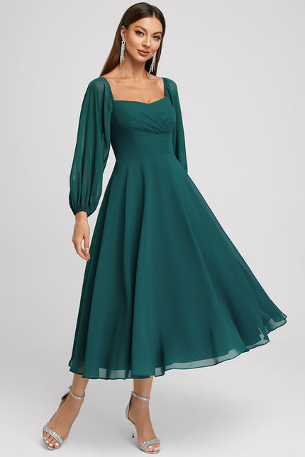 Robe Trapèze Émeraude Aérienne - gallery 1