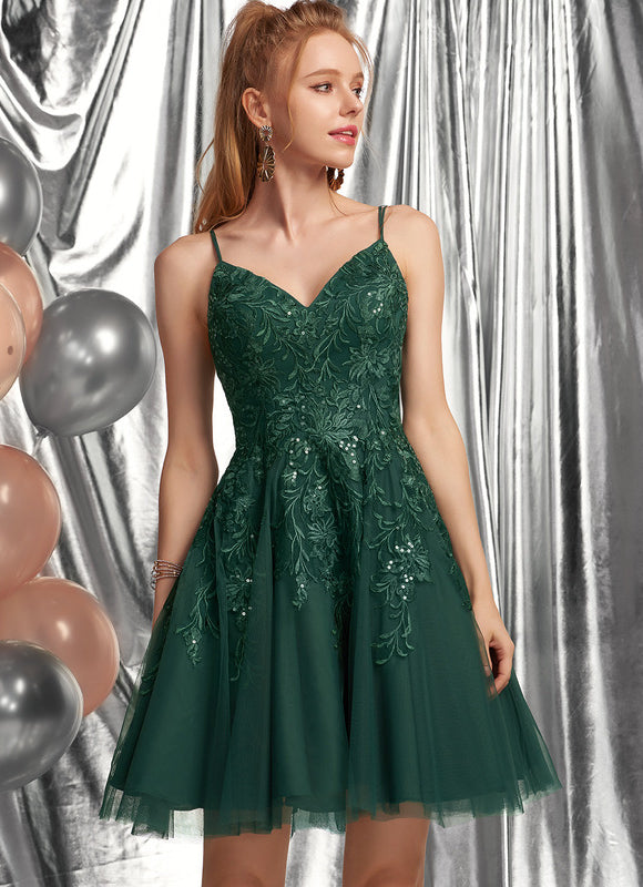 Robe Trapèze Tulle Noire - gallery 4