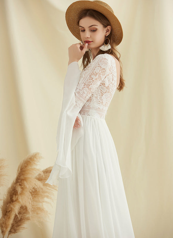 Robe Trapèze Éthérée Satinée - gallery 2