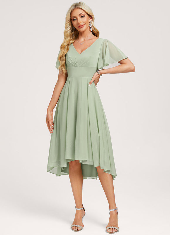 Robe Trapèze Aérienne Vaporeuse - gallery 2