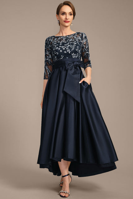 Robe Trapèze Satin Nuit - gallery 2