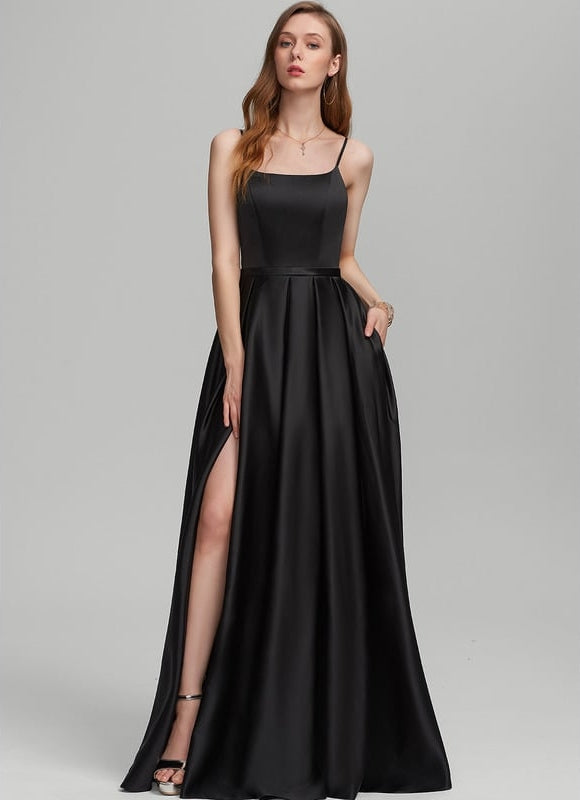 Robe Trapèze Satin Émeraude