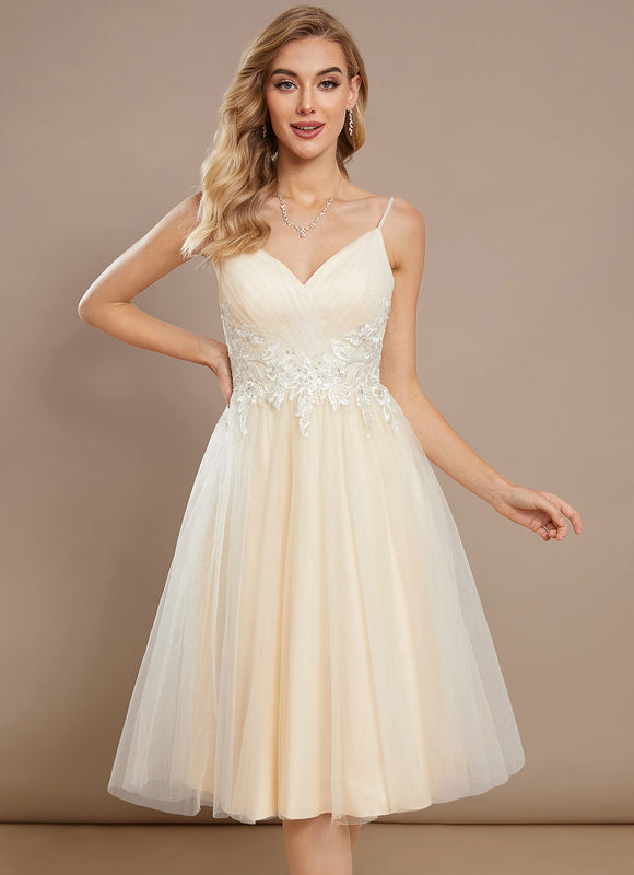 Robe Trapèze Raffinement Tulle Couture - gallery 1