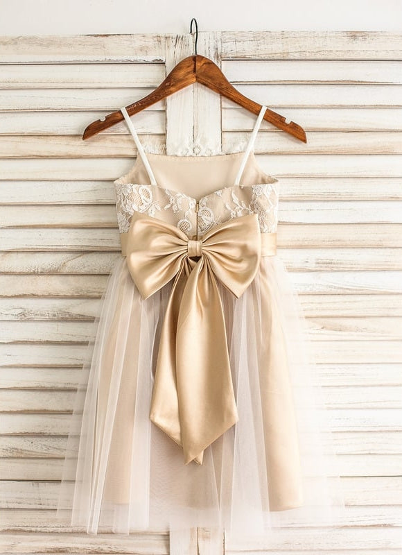 Robe Trapèze Crème Dentelle Tulle<Br> - gallery 5