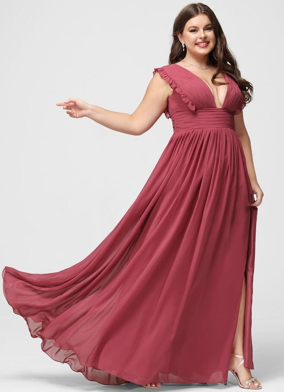 Robe Trapèze Mousseline Fendue - gallery 8