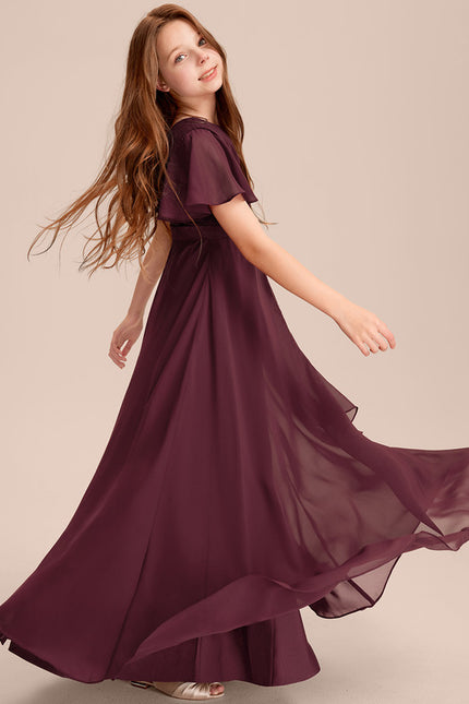 Robe Trapèze Bordeaux Flottante - gallery 3