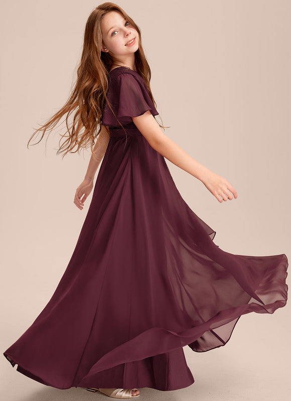 Robe Trapèze Bordeaux Flottante - gallery 3