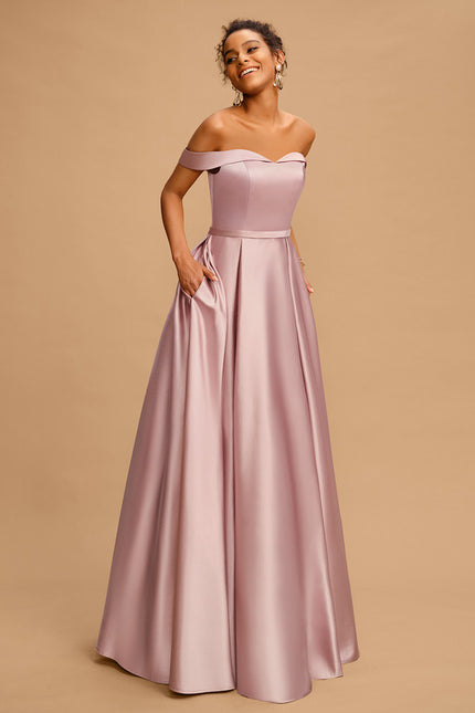 Robe Trapèze Rêve De Lilas Satiné - gallery 1
