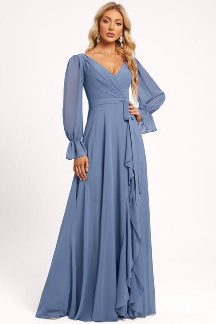 Robe Trapèze Mousseline Fendue - gallery 6