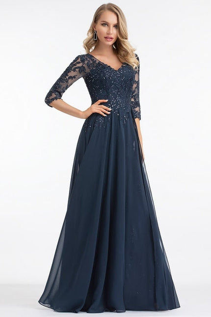 Robe Trapèze Marine Éclatante - gallery 3