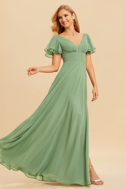 Robe Trapèze Mousseline Fendue - gallery 2