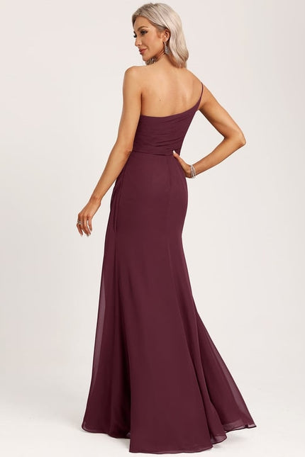 Robe Trapèze Asymétrique Beige - gallery 1
