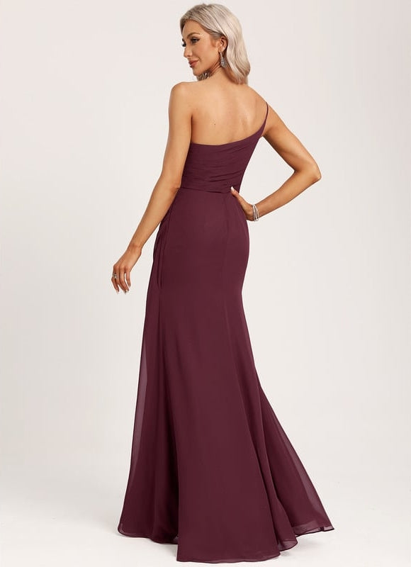Robe Trapèze Asymétrique Beige - gallery 1