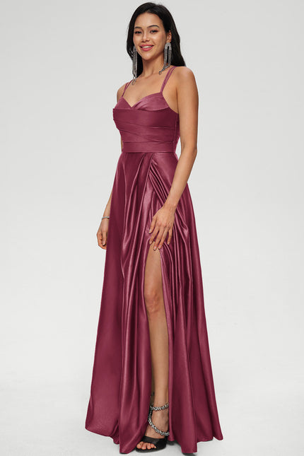 Robe Trapèze Éclat Satiné Doré - gallery 3