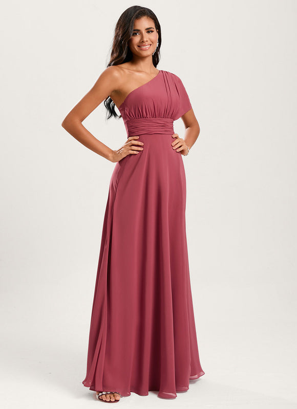 Robe Trapèze Asymétrique Beige - gallery 2