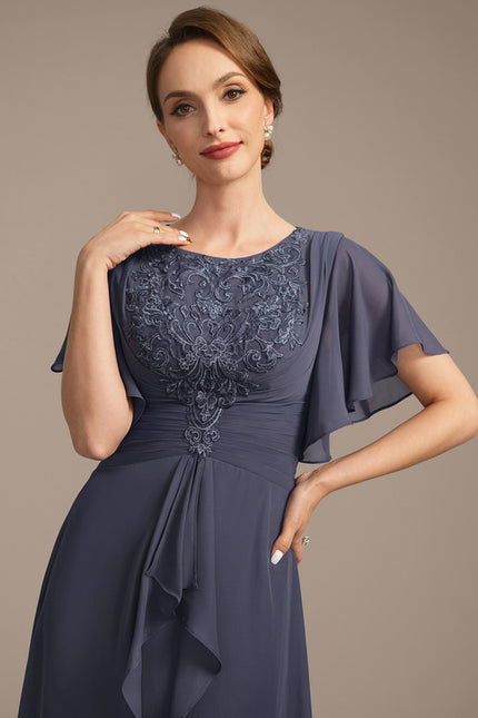 Robe Trapèze Bleu Serein Chic - gallery 1